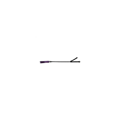 Short Leather Riding Crop Slim Tip Purple | 5060404819108 | Available at EroticWarehouse.com