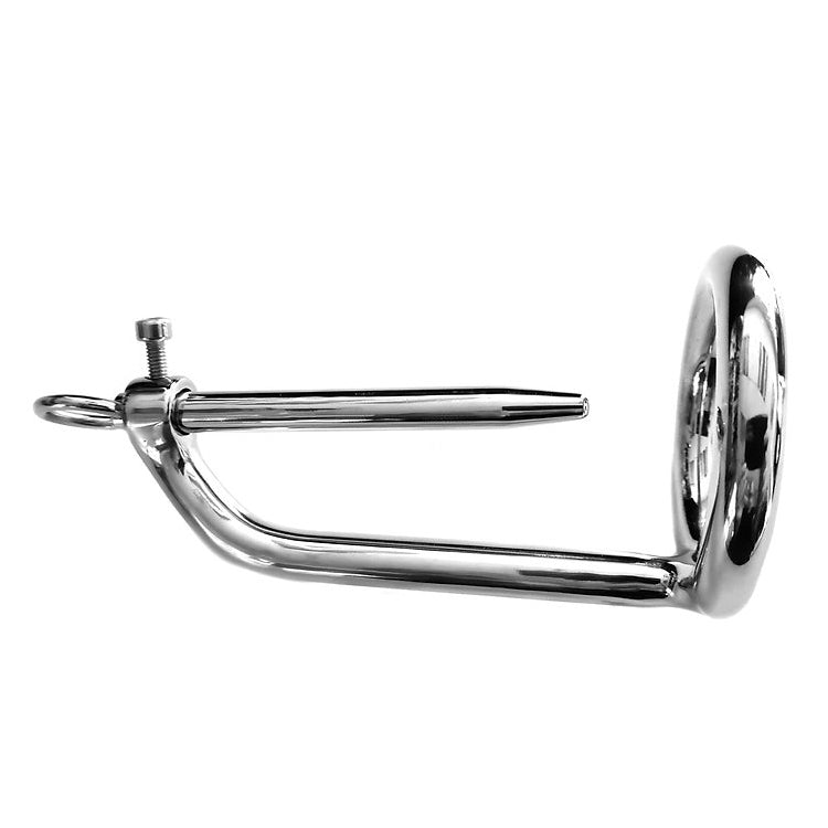 Stainless Steel 45Mm Chastity Ring With Urethral Probe | 5060404819757 | Available at EroticWarehouse.com