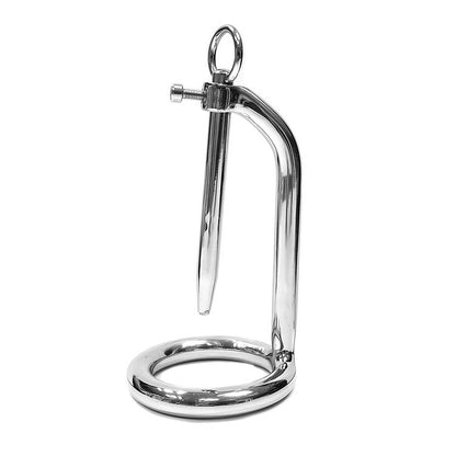 Stainless Steel 45Mm Chastity Ring With Urethral Probe | 5060404819757 | Available at EroticWarehouse.com