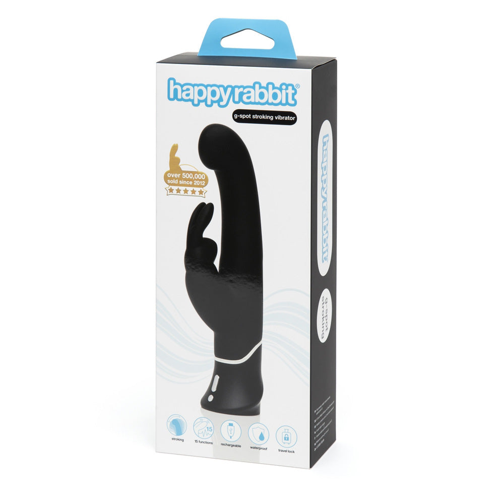 Happy Rabbit G-Spot Stroker Rabbit Vibrator Black | 5060680318494 | Available at EroticWarehouse.com