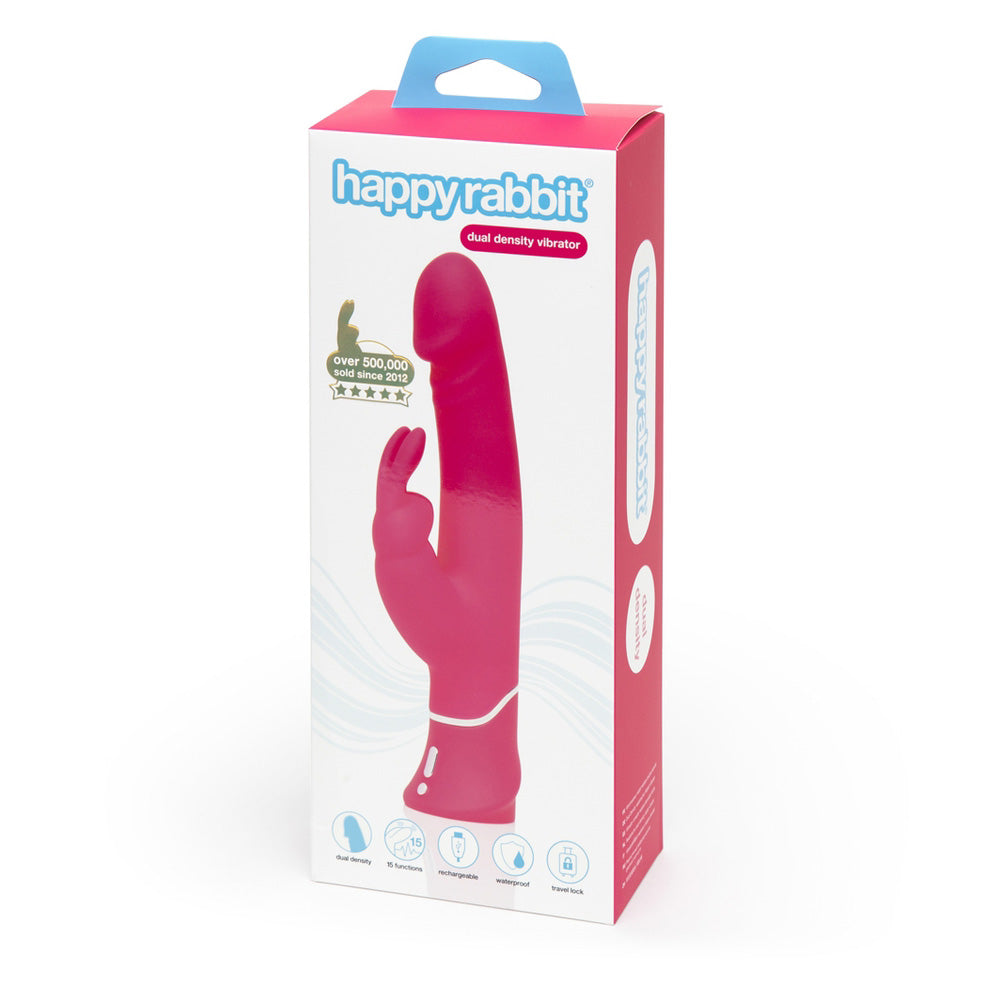 Happy Rabbit Realistic Dual Density Rabbit Vibrator Pink | 5060680318517 | Available at EroticWarehouse.com