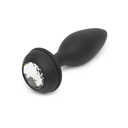Happy Rabbit Rechargeable Vibrating Butt Plug Large Black/Purple | 5060779232014 | Available at EroticWarehouse.com