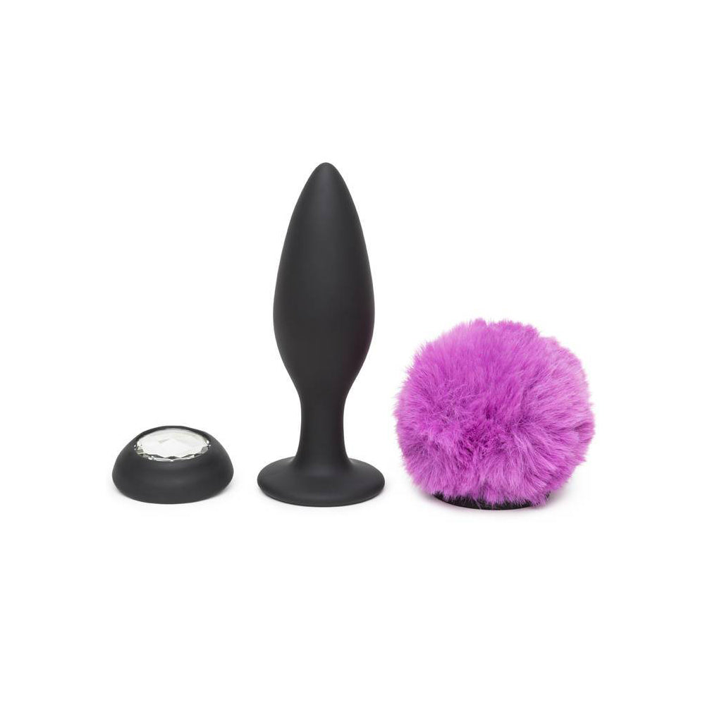 Happy Rabbit Rechargeable Vibrating Butt Plug Large Black/Purple | 5060779232014 | Available at EroticWarehouse.com