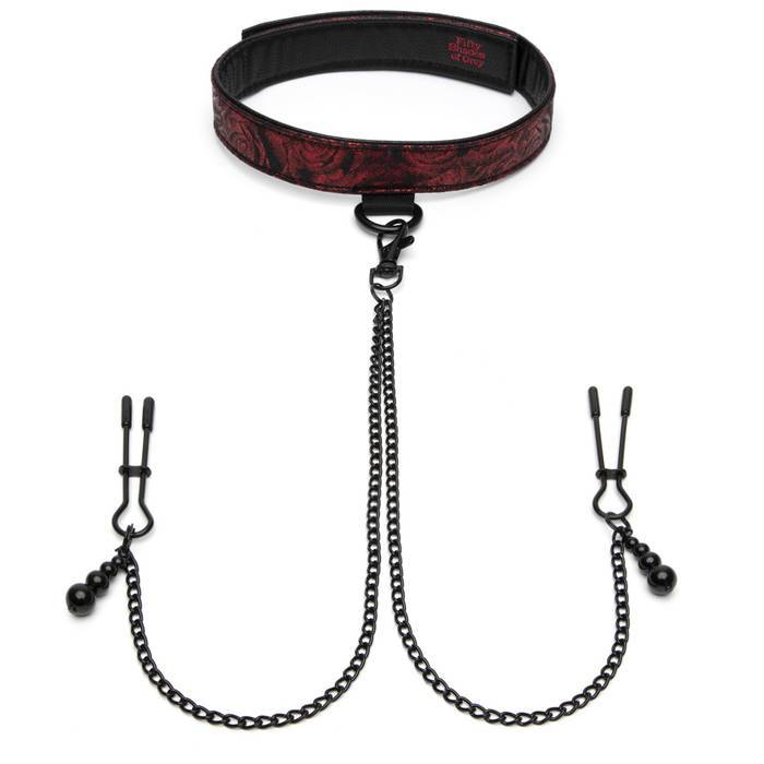 Fifty Shades Of Grey Sweet Anticipation Collar Nipple Clamps | 5060897575055 | Available at EroticWarehouse.com