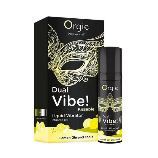 Orgie Dual Vibe Kissable Liquid Vibrator Lemon Gin And Tonic | 5600742917588 | Available at EroticWarehouse.com