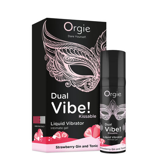 Orgie Dual Vibe Kissable Liquid Vibrator Strawberry Gin And Tonic | 5600742917595 | Available at EroticWarehouse.com
