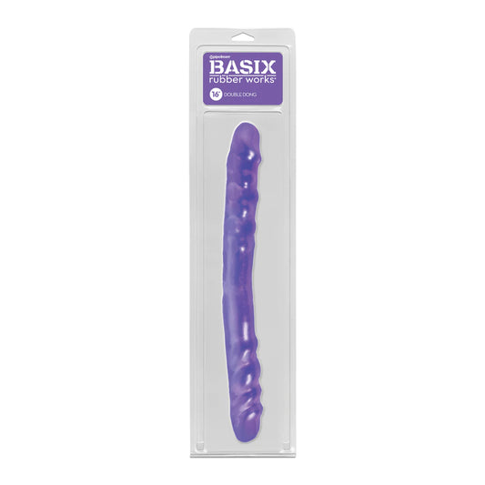 Basix Rubber Works 16" Double Dong Purple | 603912235326 | Available at EroticWarehouse.com