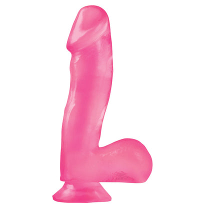 Basix Rubber Works 6.5" Dong with Suction Cup Pink | 603912235463 | Available at EroticWarehouse.com