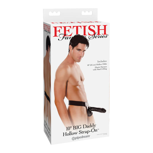 Fetish Fantasy Series Big Daddy Hollow 10" Strap-on Black | 603912264586 | Available at EroticWarehouse.com