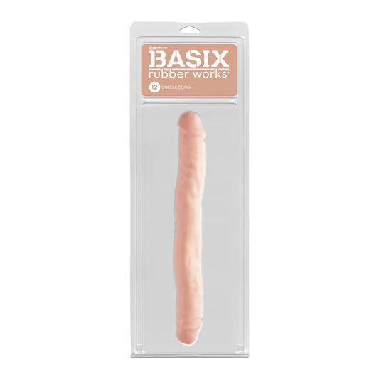 Basix Rubber Works 12" Double Dong Flesh | 603912265323 | Available at EroticWarehouse.com