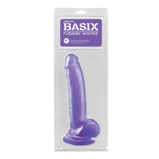 Basix Rubber Works 9" Suction Cup Thicky Purple | 603912277838 | Available at EroticWarehouse.com