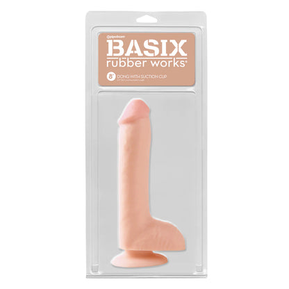 Basix Rubber Works 8" Dong with Suction Cup Flesh | 603912283402 | Available at EroticWarehouse.com
