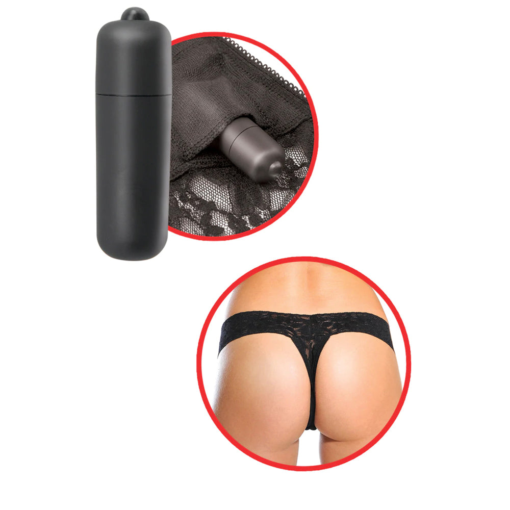 Fetish Fantasy Series Hanky Spank Me Vibrating Panties Black | 603912296624 | Available at EroticWarehouse.com