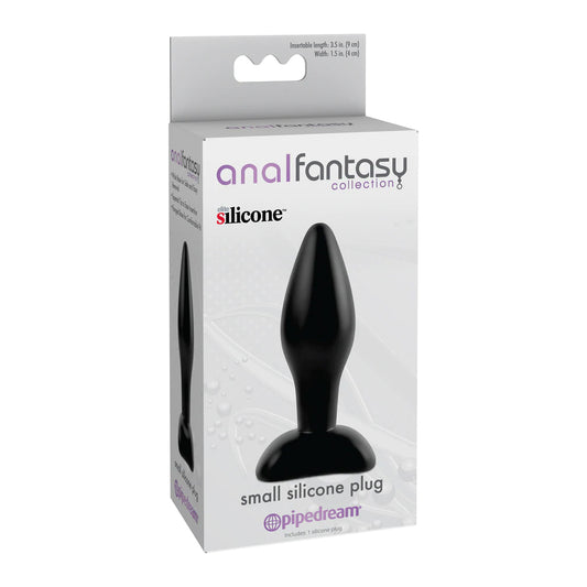 Anal Fantasy Collection Small Silicone Plug Black | 603912331981 | Available at EroticWarehouse.com