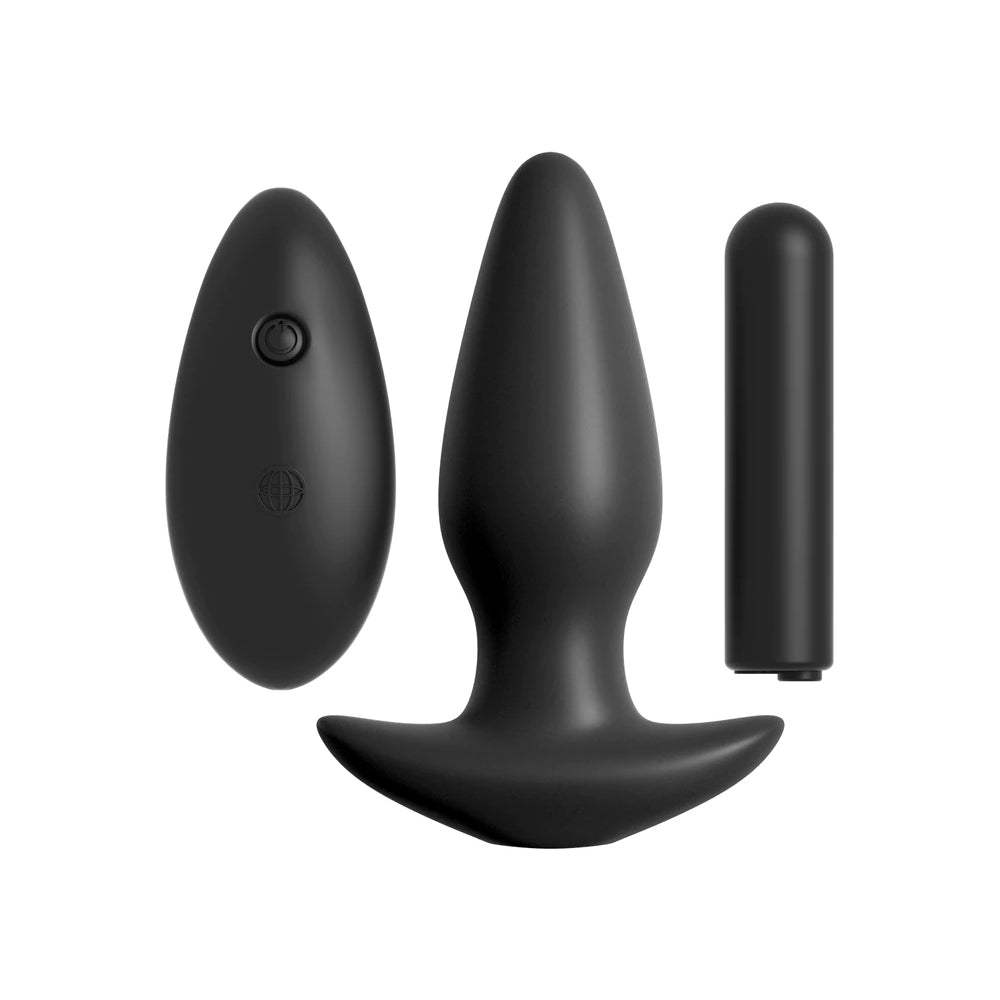Anal Fantasy Collection Remote Control Silicone Plug Black | 603912332124 | Available at EroticWarehouse.com