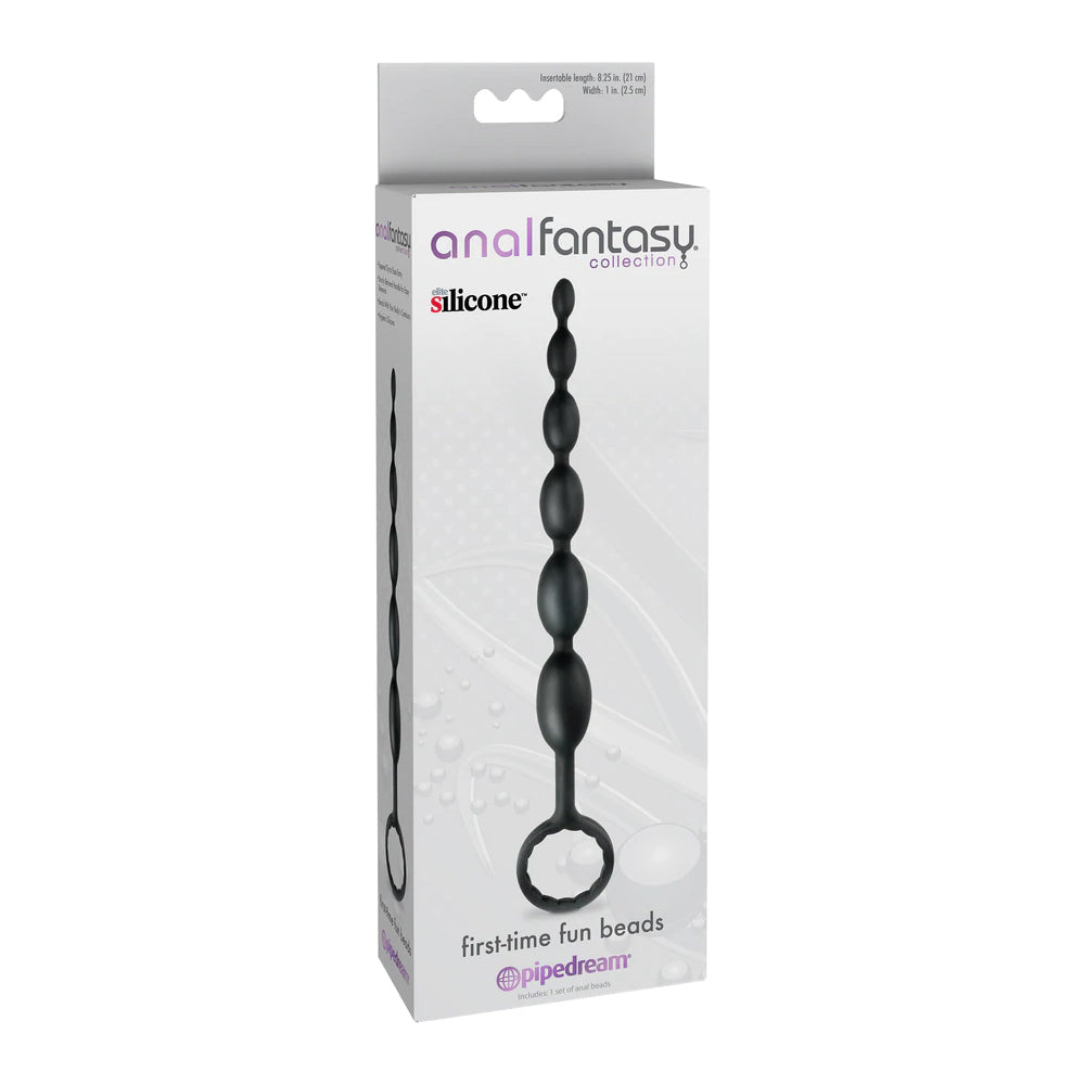 Anal Fantasy Collection First-Time Fun Beads Black | 603912332445 | Available at EroticWarehouse.com