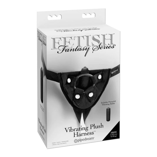 Fetish Fantasy Series Vibrating Plush Harness Black | 603912338881 | Available at EroticWarehouse.com