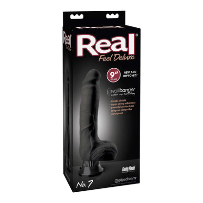 Real Feel Deluxe No. 7 9" Black | 603912340785 | Available at EroticWarehouse.com