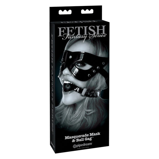 Fetish Fantasy Limited Edition Masquerade Mask & Ball Gag Black | 603912342277 | Available at EroticWarehouse.com