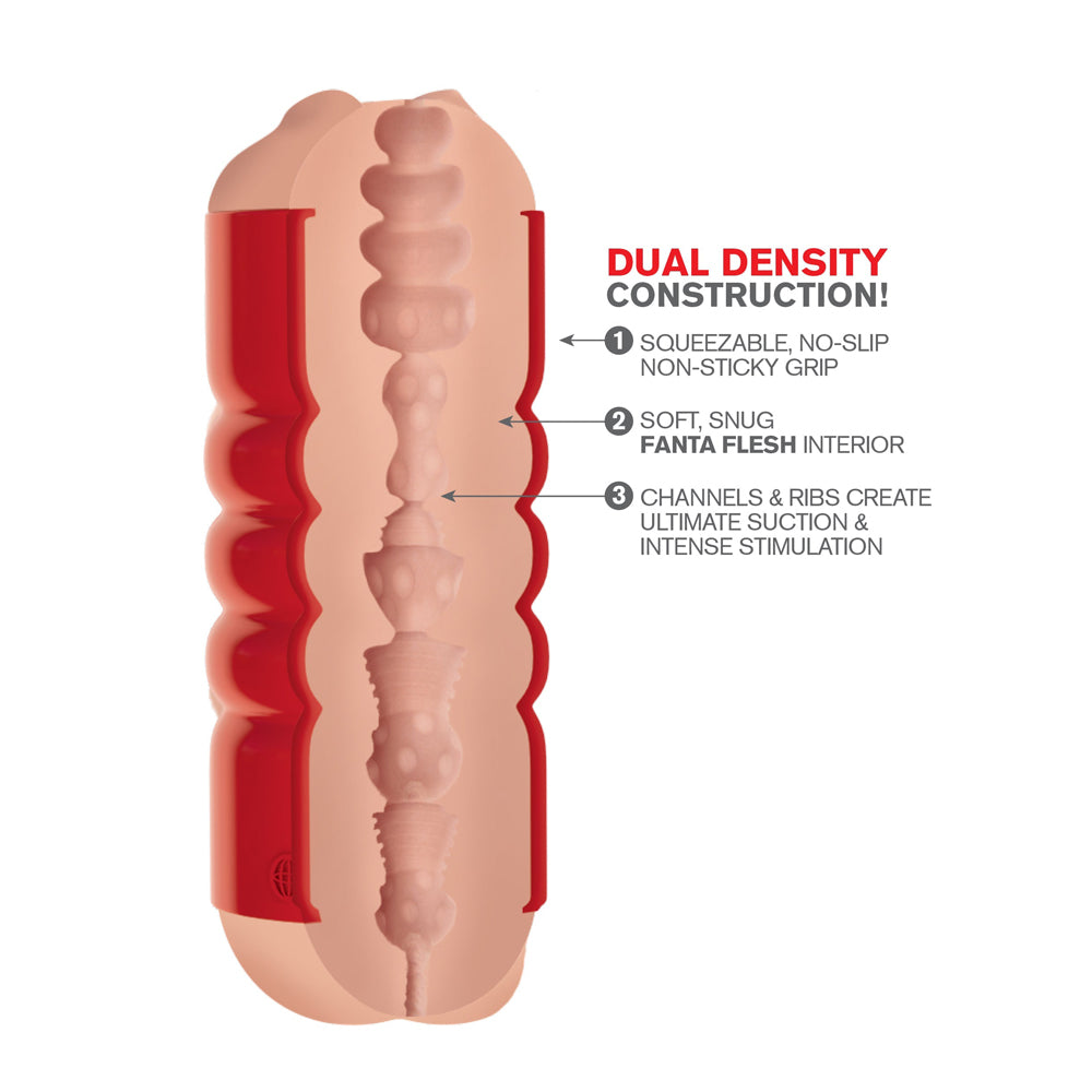 Pipedream Extreme Toyz Tight Grip Mouth & Ass Masturbator Red | 603912357936 | Available at EroticWarehouse.com
