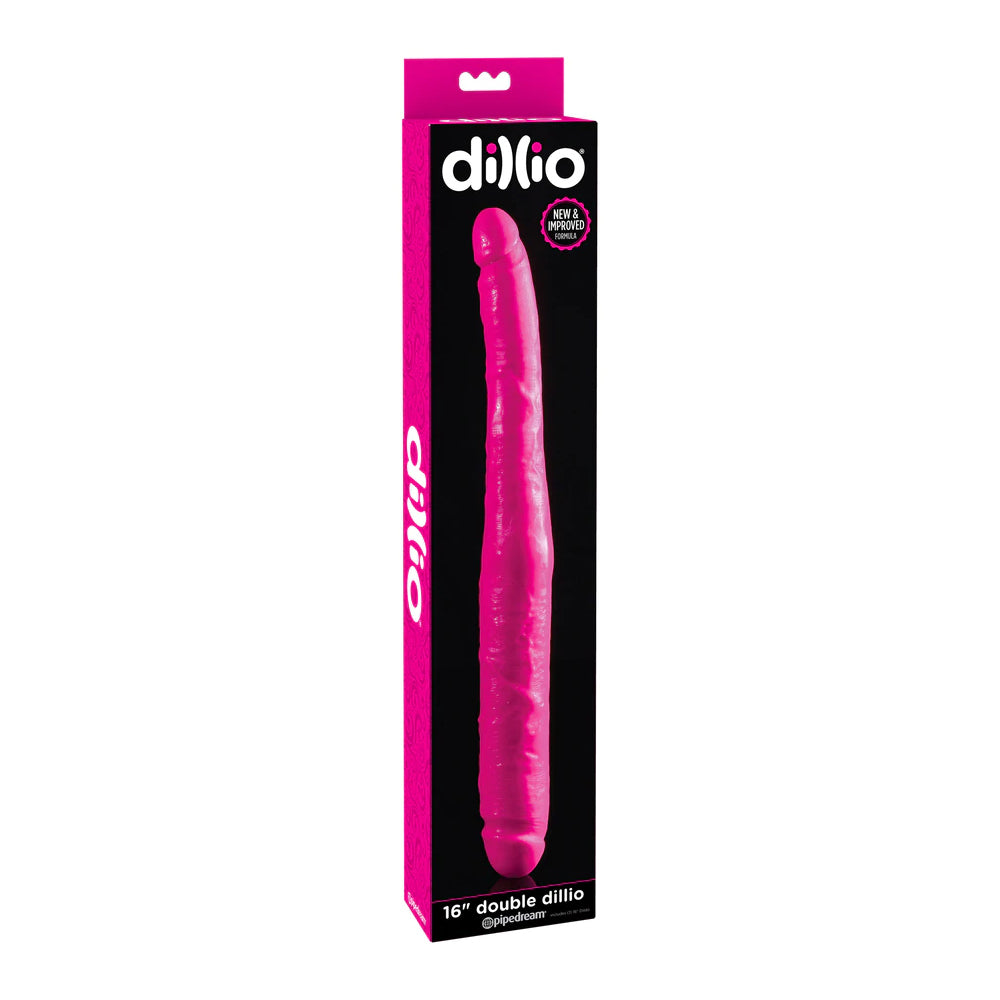 Dillio 16" Double Dillio Pink | 603912736724 | Available at EroticWarehouse.com