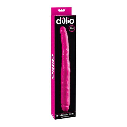 Dillio 16" Double Dillio Pink | 603912736724 | Available at EroticWarehouse.com
