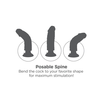 King Cock 6" Vibrating Cock Flesh | 603912737691 | Available at EroticWarehouse.com