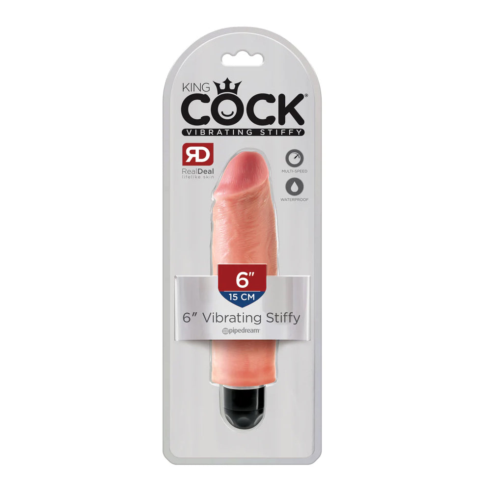 King Cock 6" Vibrating Stiffy Flesh | 603912743791 | Available at EroticWarehouse.com