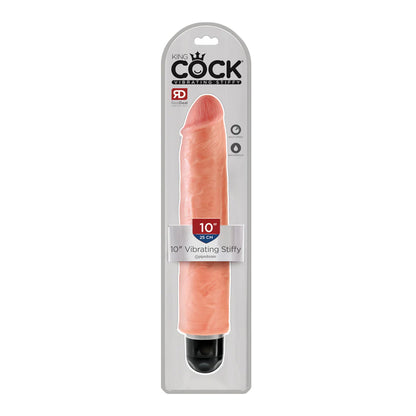 King Cock 10" Vibrating Stiffy Flesh | 603912743845 | Available at EroticWarehouse.com