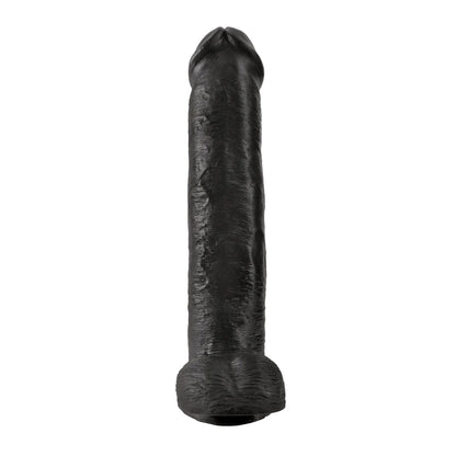 King Cock 15" Cock With Balls Black | 603912746709 | Available at EroticWarehouse.com