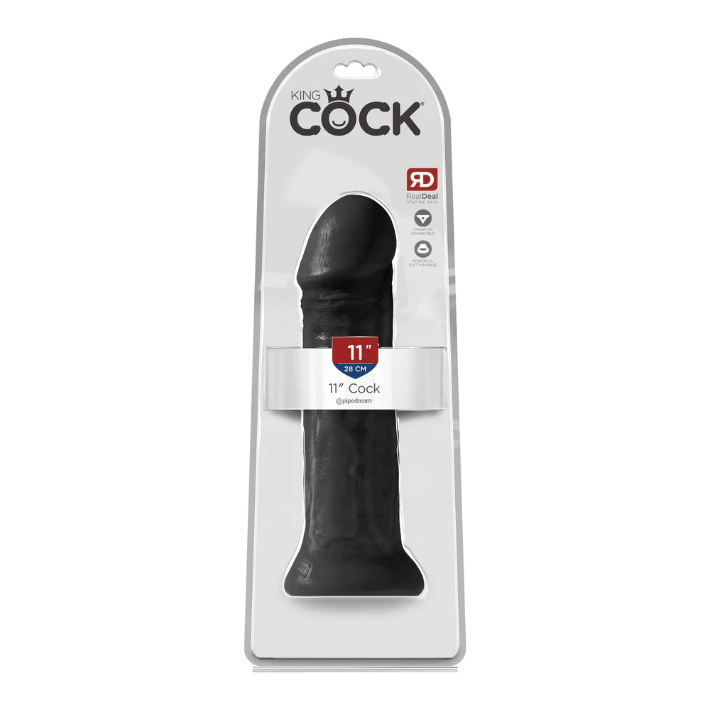King Cock 11" Cock Black | 603912754018 | Available at EroticWarehouse.com