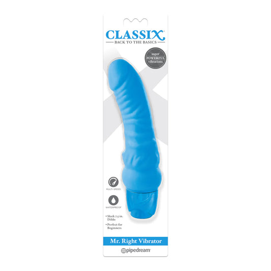 Classix Mr. Right Vibrator Blue | 603912757514 | Available at EroticWarehouse.com