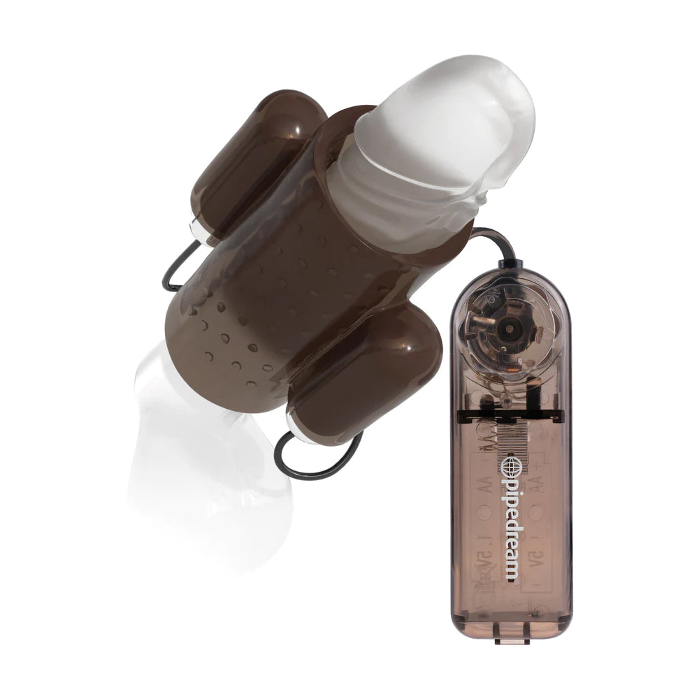 Classix Dual Vibrating Penis Sleeve Smoke | 603912757811 | Available at EroticWarehouse.com