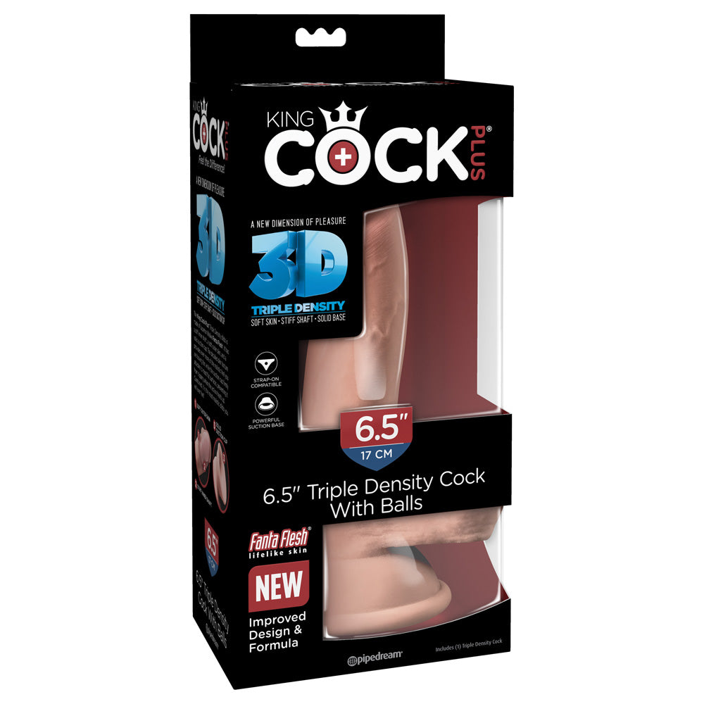 King Cock Plus 6.5" Triple Density Cock With Balls | 603912762501 | Available at EroticWarehouse.com