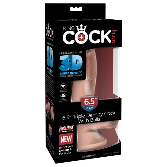King Cock Plus 6.5" Triple Density Cock With Balls | 603912762501 | Available at EroticWarehouse.com