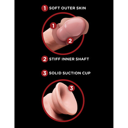 King Cock Plus 6" Triple Density Cock With Swinging Balls | 603912766288 | Available at EroticWarehouse.com