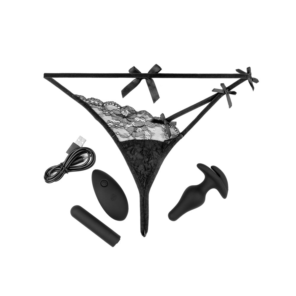 Hookup Panties Remote Bowtie Bikini S-L | 603912767568 | Available at EroticWarehouse.com