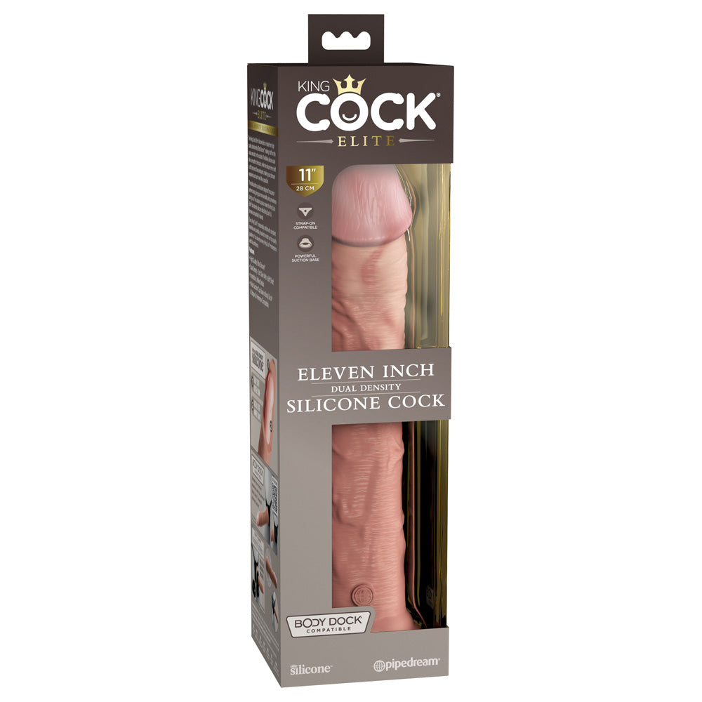 King Cock Elite 11" Dual Density Silicone Cock Light | 603912769364 | Available at EroticWarehouse.com
