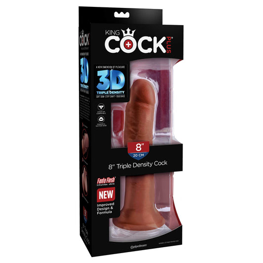 King Cock Plus 8" Triple Density Cock Brown | 603912770476 | Available at EroticWarehouse.com
