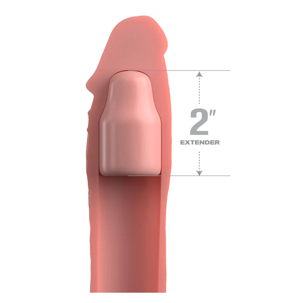 Fantasy X-Tensions Elite 8'' Sleeve With 2'' Plug Light | 603912772623 | Available at EroticWarehouse.com