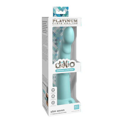 Dillio Platinum Slim Seven 7'' Teal | 603912772821 | Available at EroticWarehouse.com