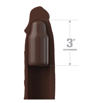 Fantasy X-Tensions Elite 9'' Sleeve With 3'' Plug Brown | 603912772869 | Available at EroticWarehouse.com