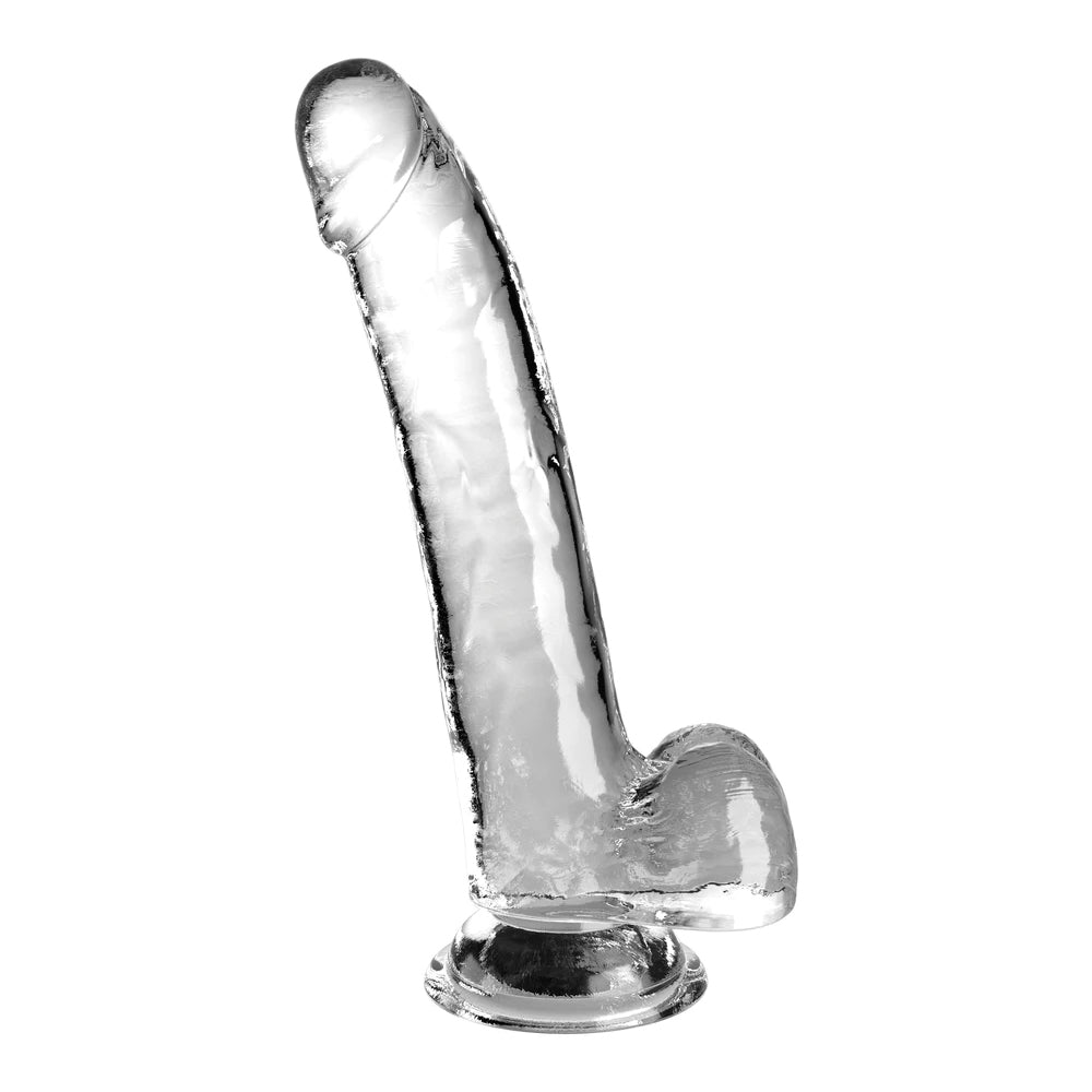 King Cock Clear 9" With Balls Clear | 603912774658 | Available at EroticWarehouse.com