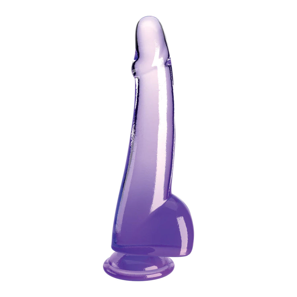 King Cock Clear 10" With Balls Purple | 603912775044 | Available at EroticWarehouse.com