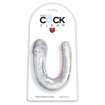 King Cock Clear Medium Double Trouble | 603912775433 | Available at EroticWarehouse.com