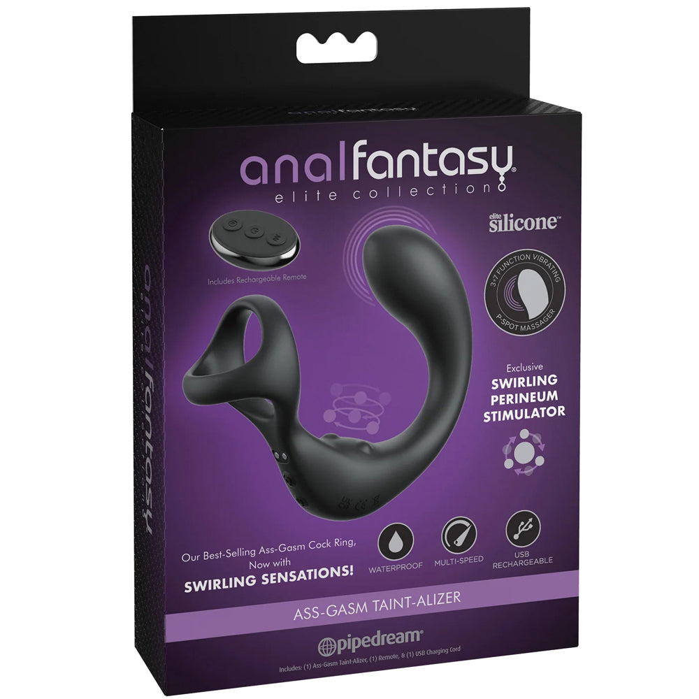 Anal Fantasy Elite Ass-Gasm Taint-Alizer Black | 603912775778 | Available at EroticWarehouse.com
