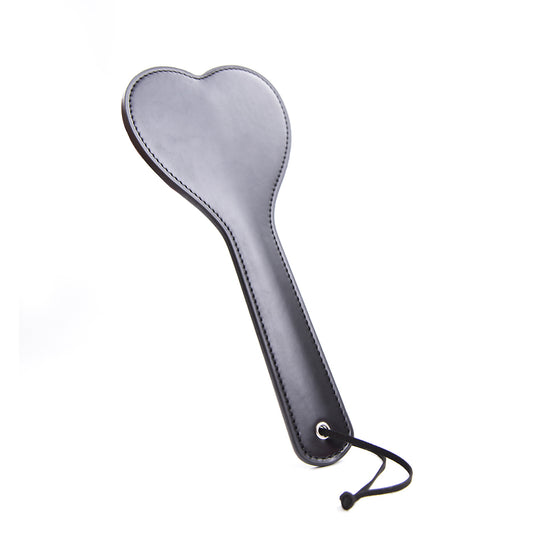 PVC Heart Shaped Paddle Black | 612608642904 | Available at EroticWarehouse.com
