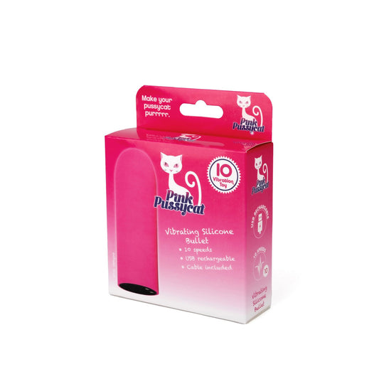 Pink Pussycat Vibrating Silicone Bullet | 635638257320 | Available at EroticWarehouse.com