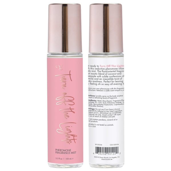 CG Body Mist Turn Off The Lights 3.5 oz. | 638258901222 | Available at EroticWarehouse.com