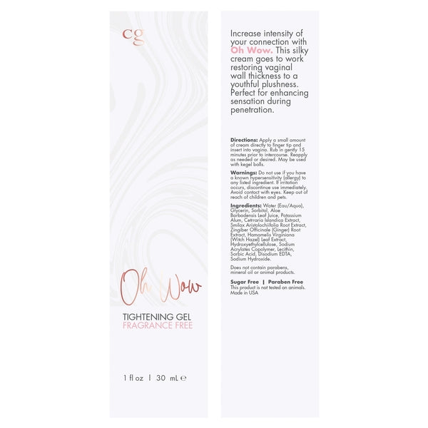 CG Oh Wow Tightening Gel Au Natural 1 oz. | 638258901390 | Available at EroticWarehouse.com